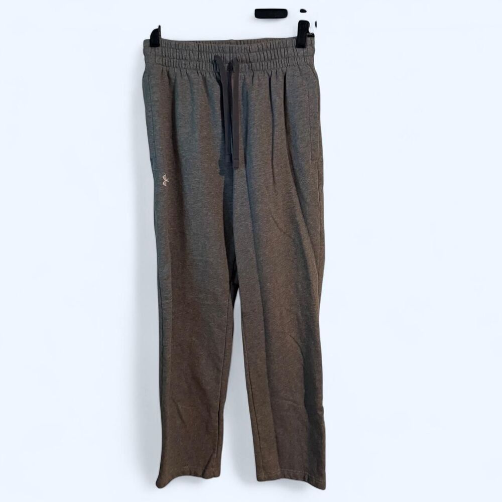 Under Armour Rival Fleece Sweatpants Heather Gray Drawstring Size Small